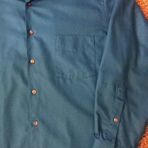 Never been worn! Blue, men’s button down shirt. - Picture 2 of 4